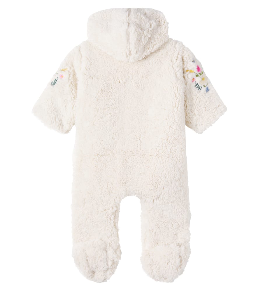 Louise Misha Floral Embroidered Teddy Jumpsuit In White