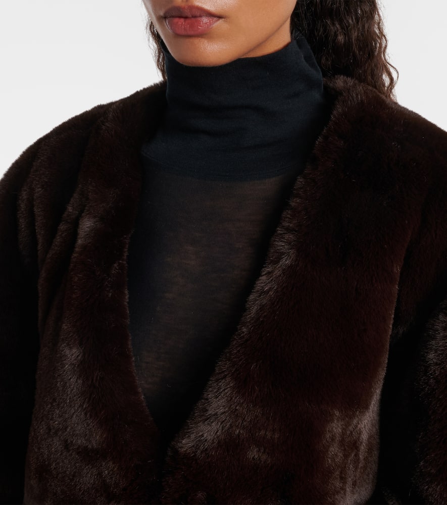 The Frankie Shop Matera Coat In Brown