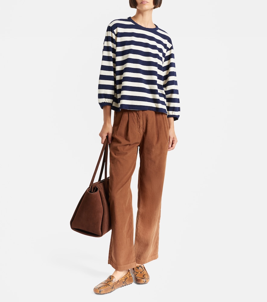 Velvet Gail high-rise cotton straight pants