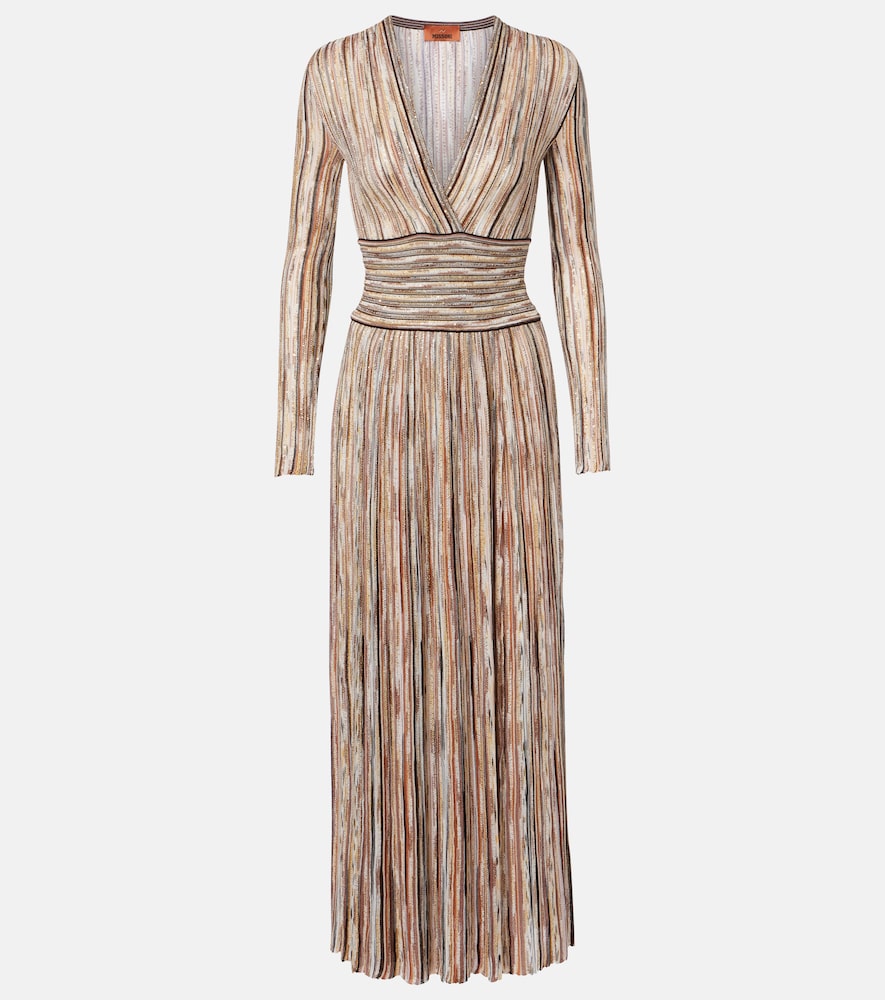 Missoni Abito lungo a righe con paillettes