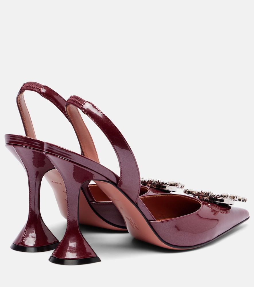  Amina Muaddi Amina Muaddi Slingback-pumps Begum 95 Aus Lackleder 
