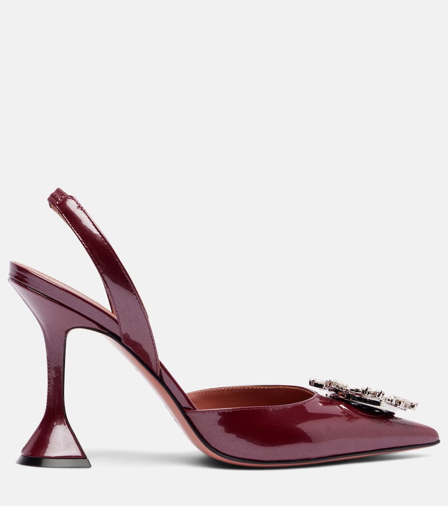  Amina Muaddi Amina Muaddi Slingback-pumps Begum 95 Aus Lackleder 