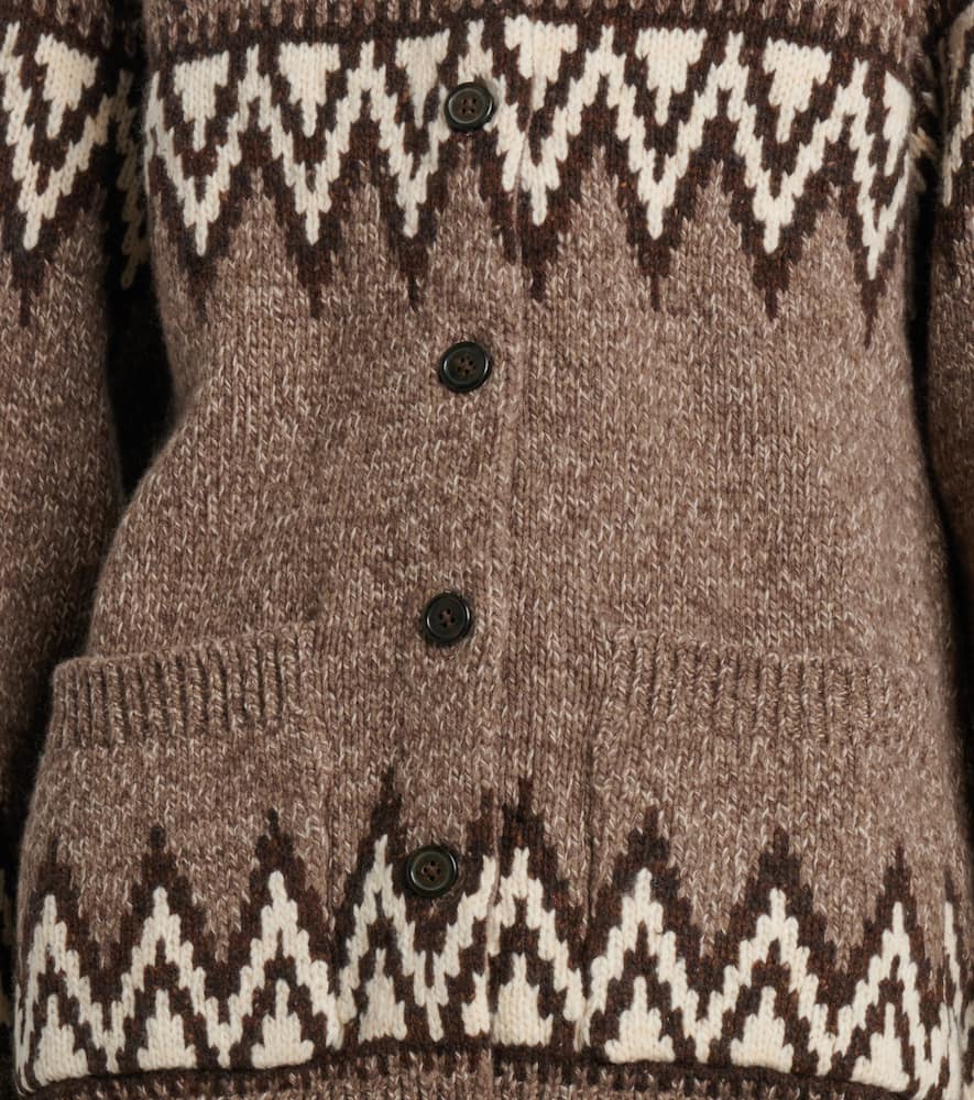 Polo Ralph Lauren Fair Isle Jacquard Wool-blend Cardigan In Multi