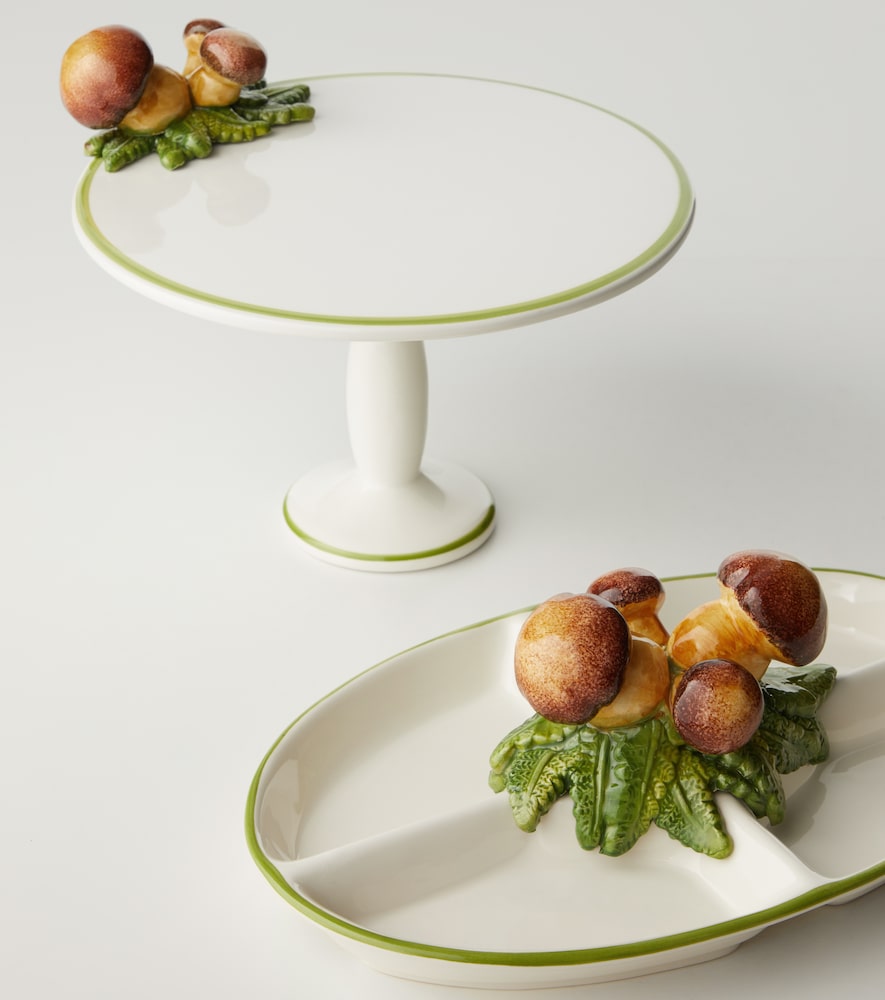  Les-ottomans Les-ottomans Mushroom Ceramic Cake Stand 