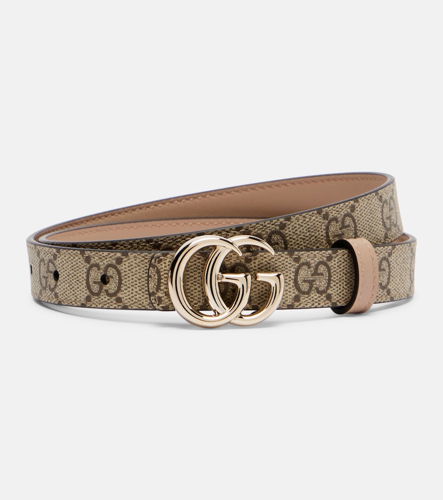 Gucci Women's Beige Gg Marmont Reversible Belt Inch Size 29.5