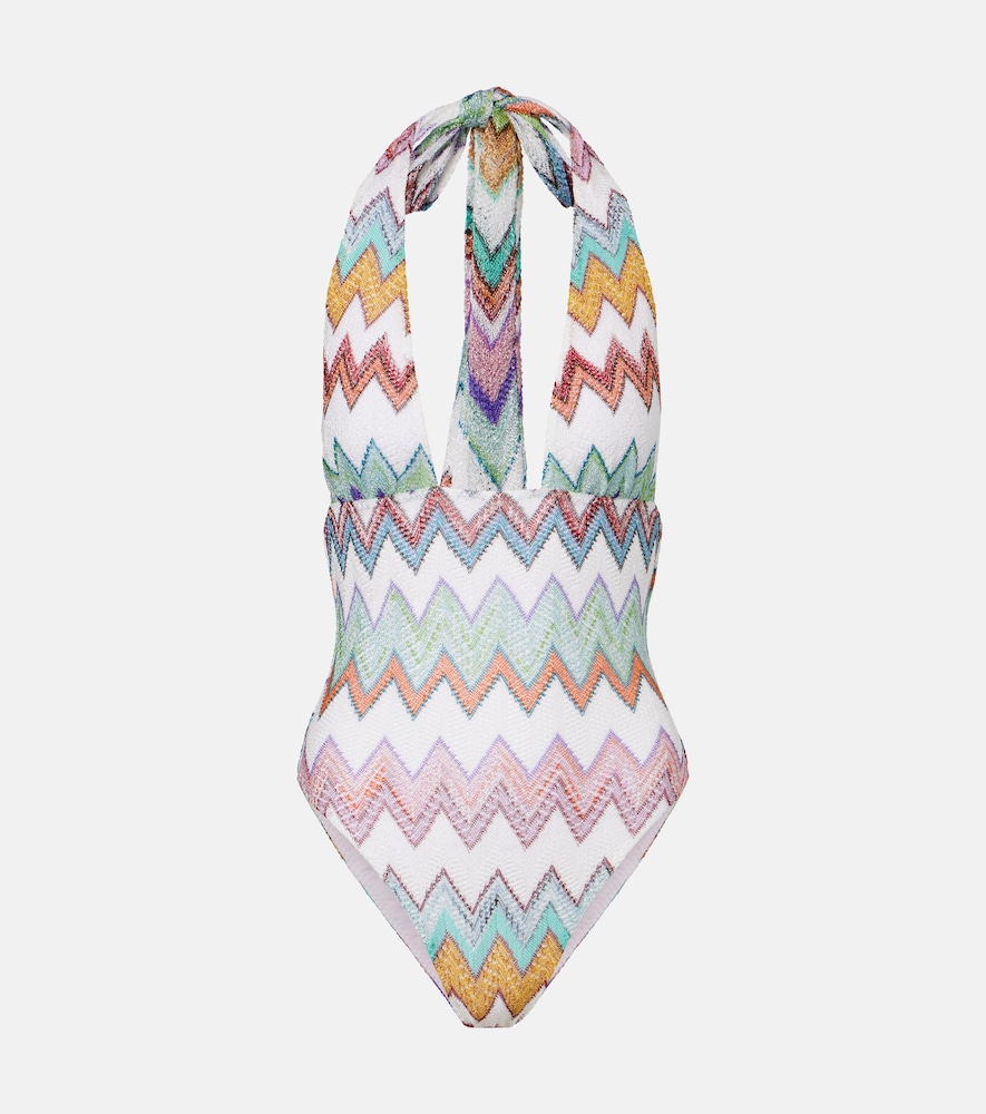 Missoni Women's Multicoloured Zigzag Lame Swimsuit UK Size 10 - Mytheresa