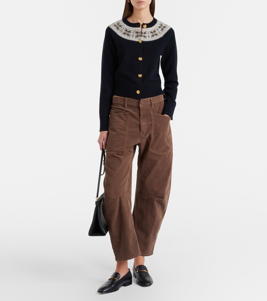 Nili Lotan Shon corduroy barrel-leg pants