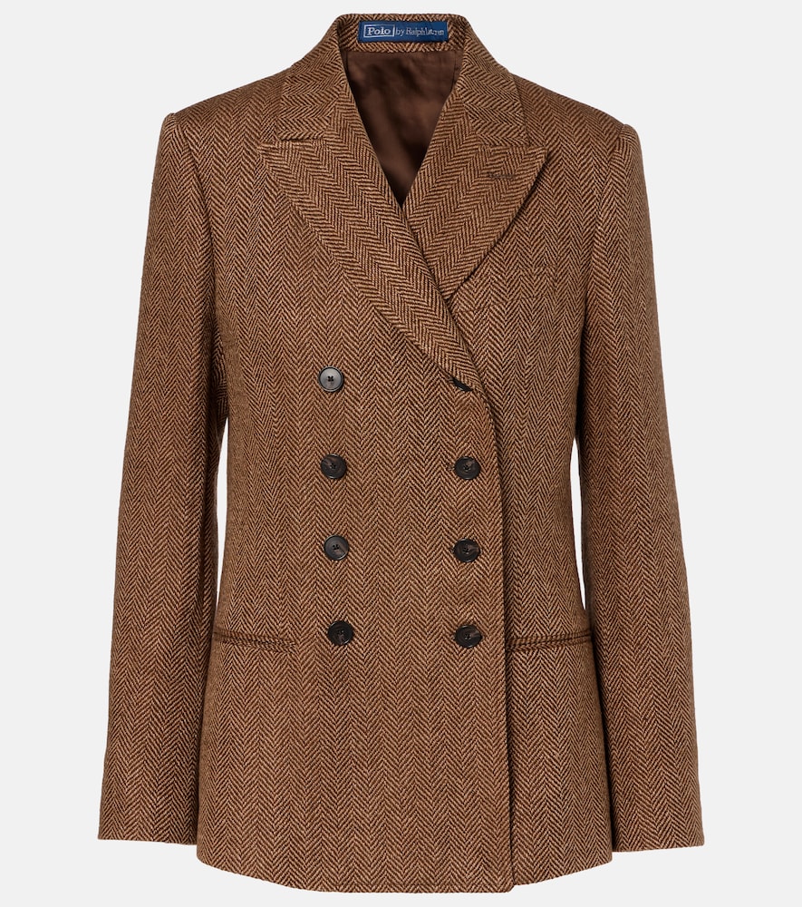 Polo Ralph Lauren Blazer en lin laine et soie chevrons 486 €