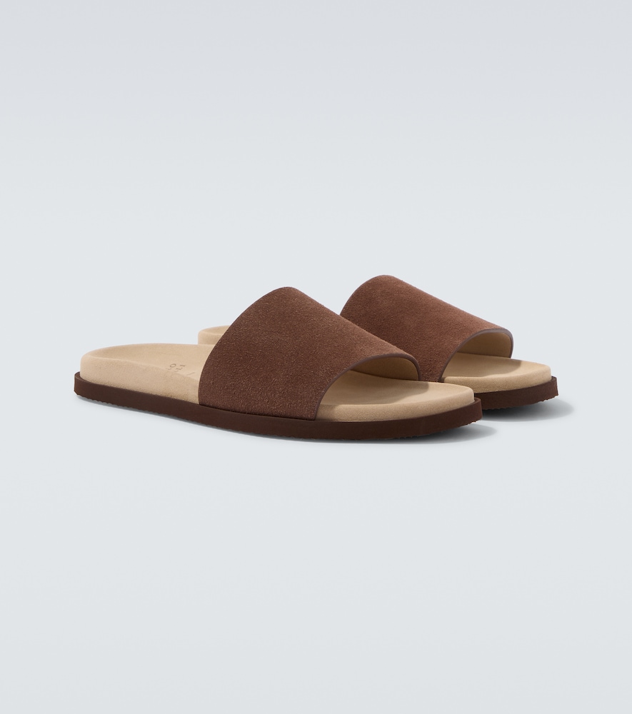  Brunello Cucinelli Brunello Cucinelli Suede Slides 