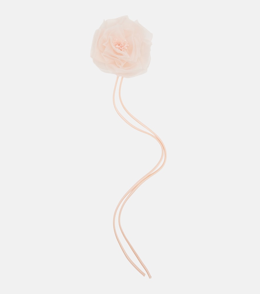 Max Mara Max Mara Ario floral-appliqué silk chiffon brooch　Max Mara Ario フローラルアップリケ シルクシフォン ブローチ