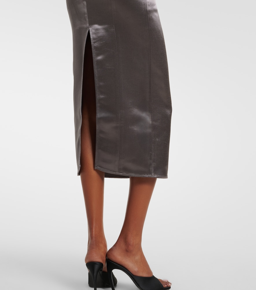  The Attico The Attico Midikleid Aus Satin 