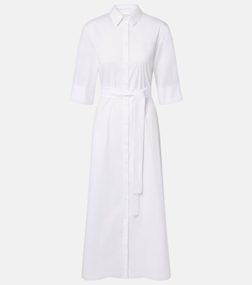 Max Mara Cognac cotton-blend midi dress