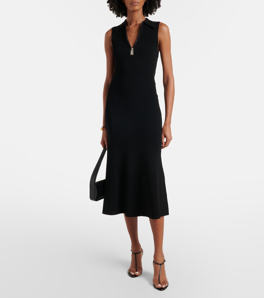 Victoria Beckham Mira ribbed-knit midi dress