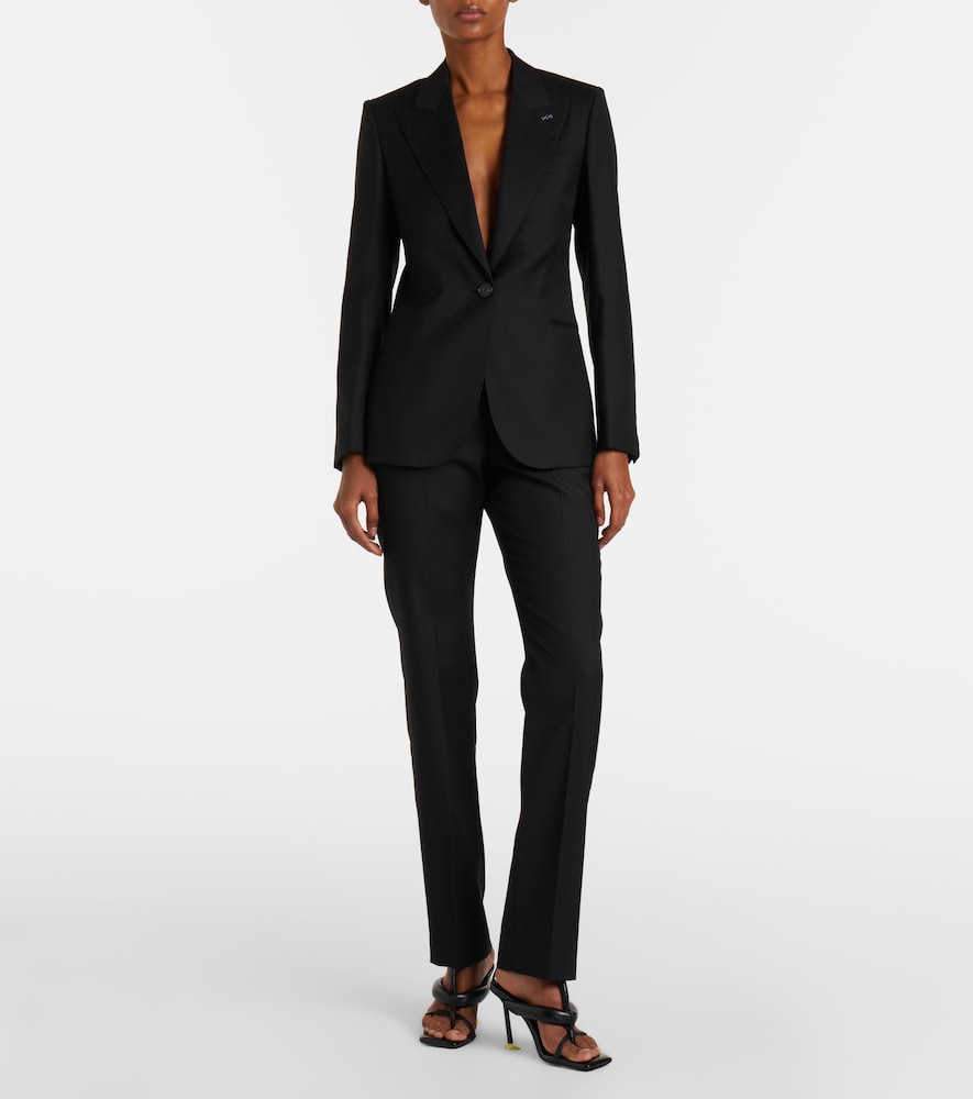 Givenchy Chalk stripe wool slim pants
