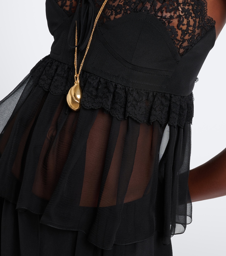Chloé Ruffled Silk Crêpe De Chine Top