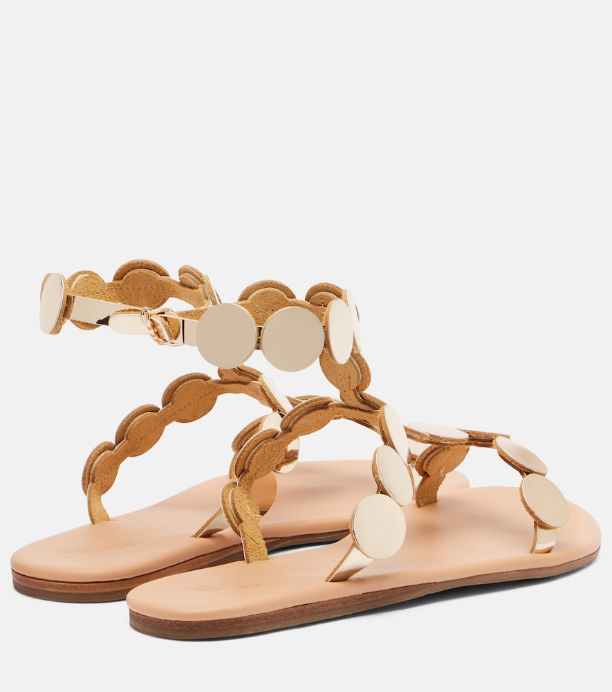 Triton Embellished Leather Gladiator Sandals