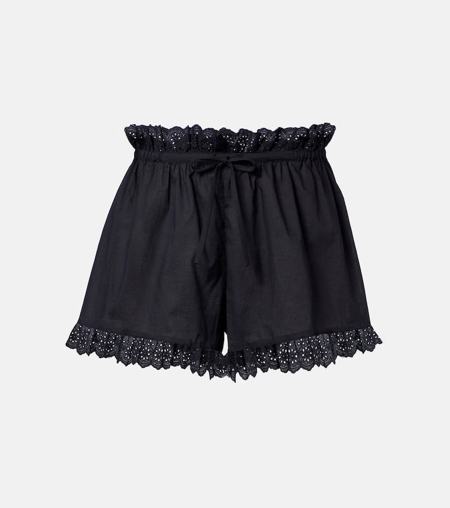 Poupette St Barth Cory broderie anglaise cotton poplin shorts