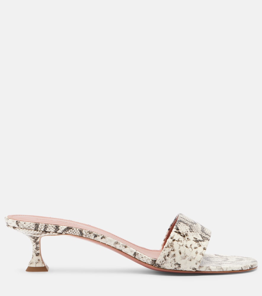 Andreea Snake-Print Mules