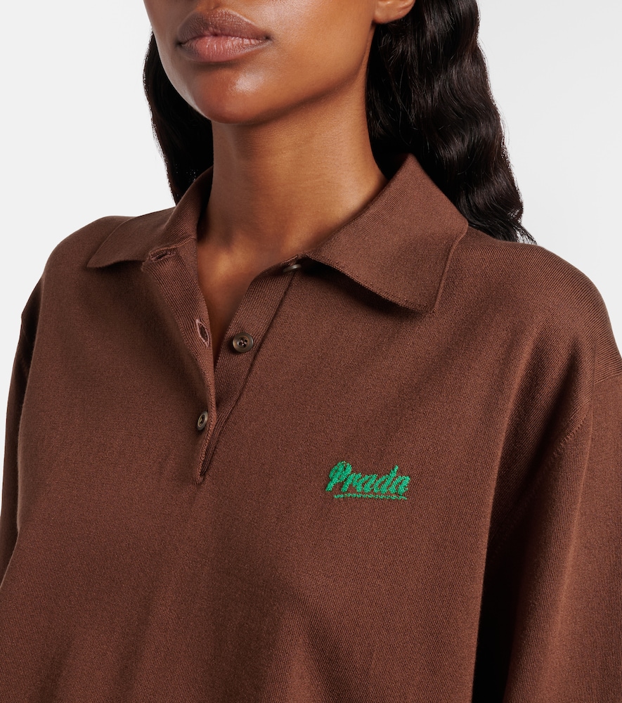  Prada Prada Silk-blend Polo Sweater 