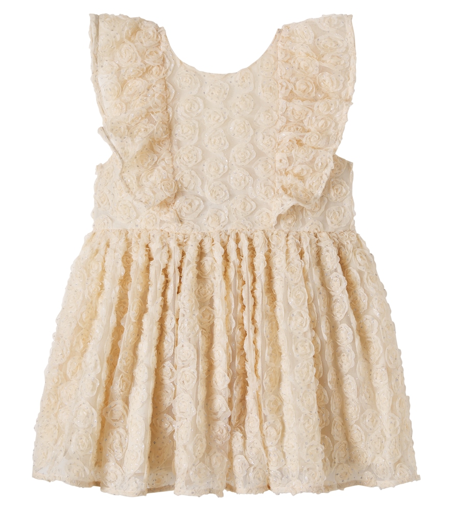 Konges Slojd Beige Ally Floral-Applique Sequined Dress Y 9/10 - Mytheresa