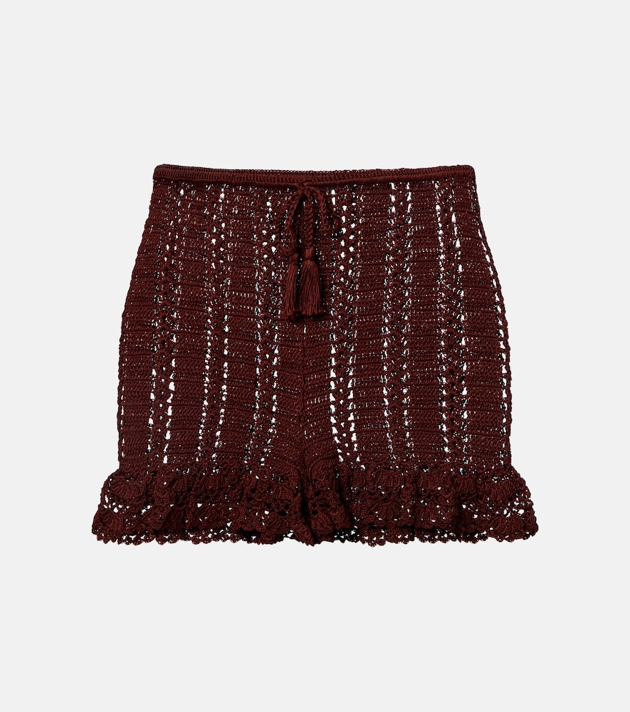 Anna Kosturova Crochet cotton shorts