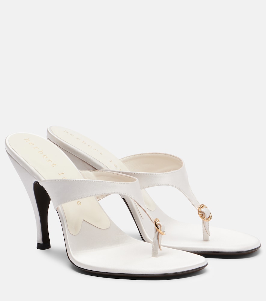 Herbert Levine Kiss And Tell embellished satin thong sandals | Thumbnail 7 Herbert Levine Kiss And Tell embellished satin thong sandals | Thumbnail 7