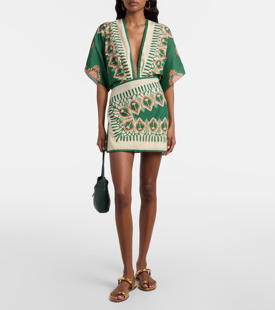 Johanna Ortiz Printed cotton minidress