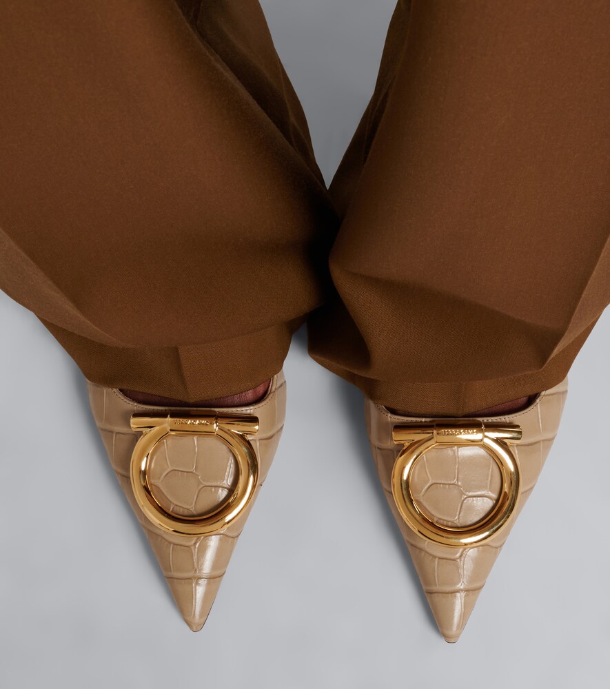 Lara Gancini Croc-Effect Pumps