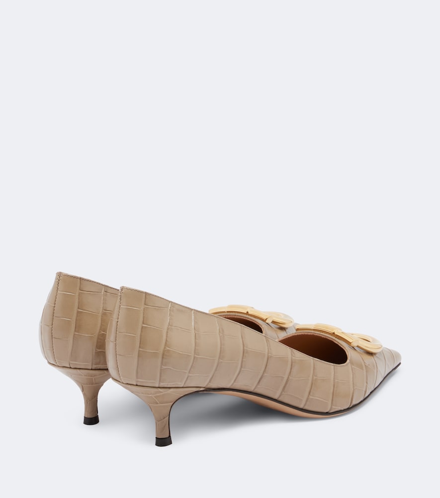 Lara Gancini Croc-Effect Pumps