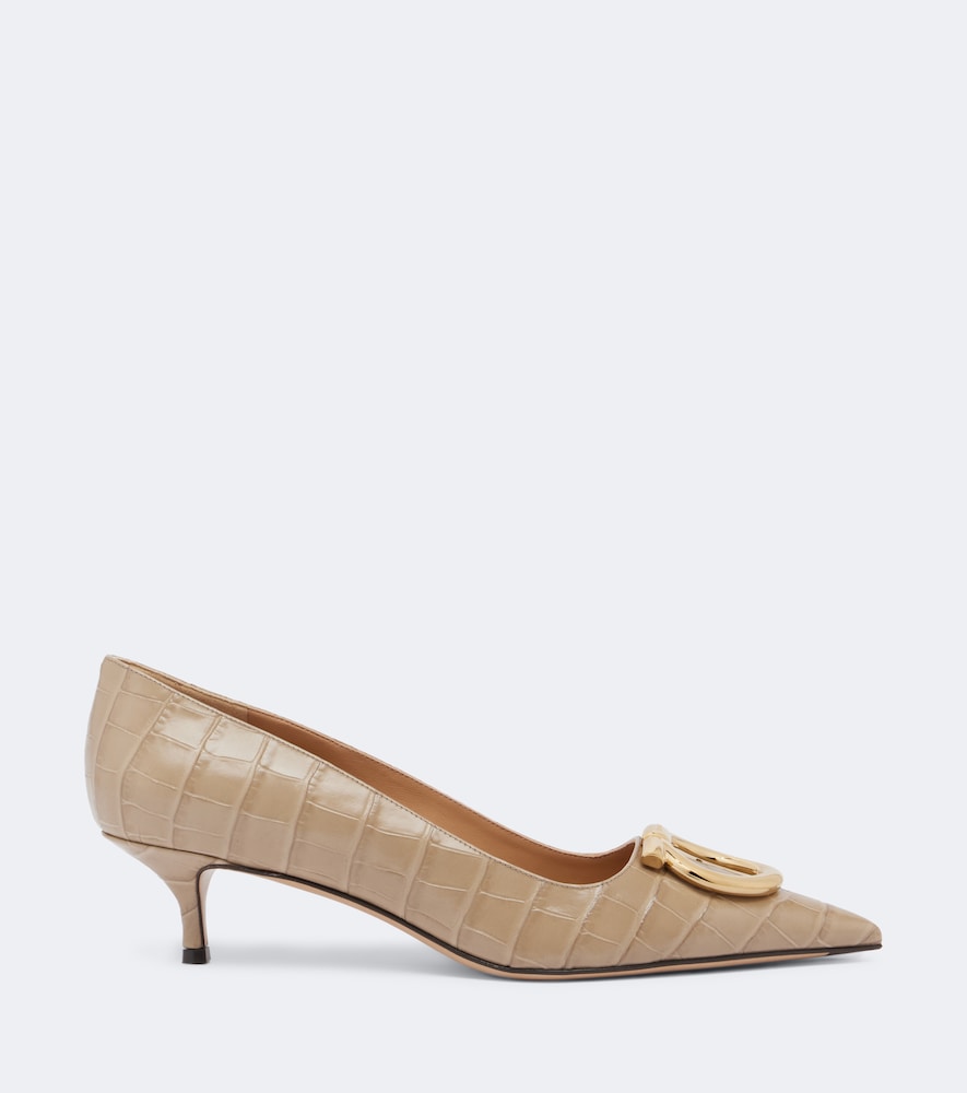 Lara Gancini Croc-Effect Pumps