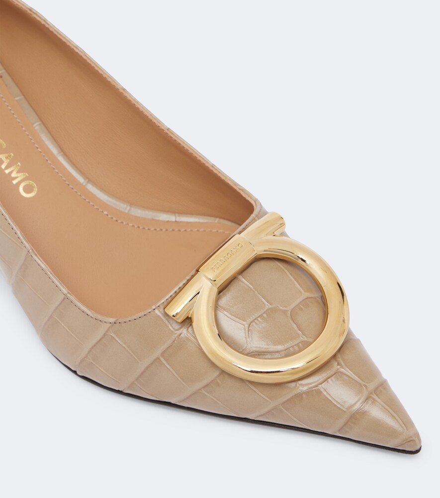 Lara Gancini Croc-Effect Pumps