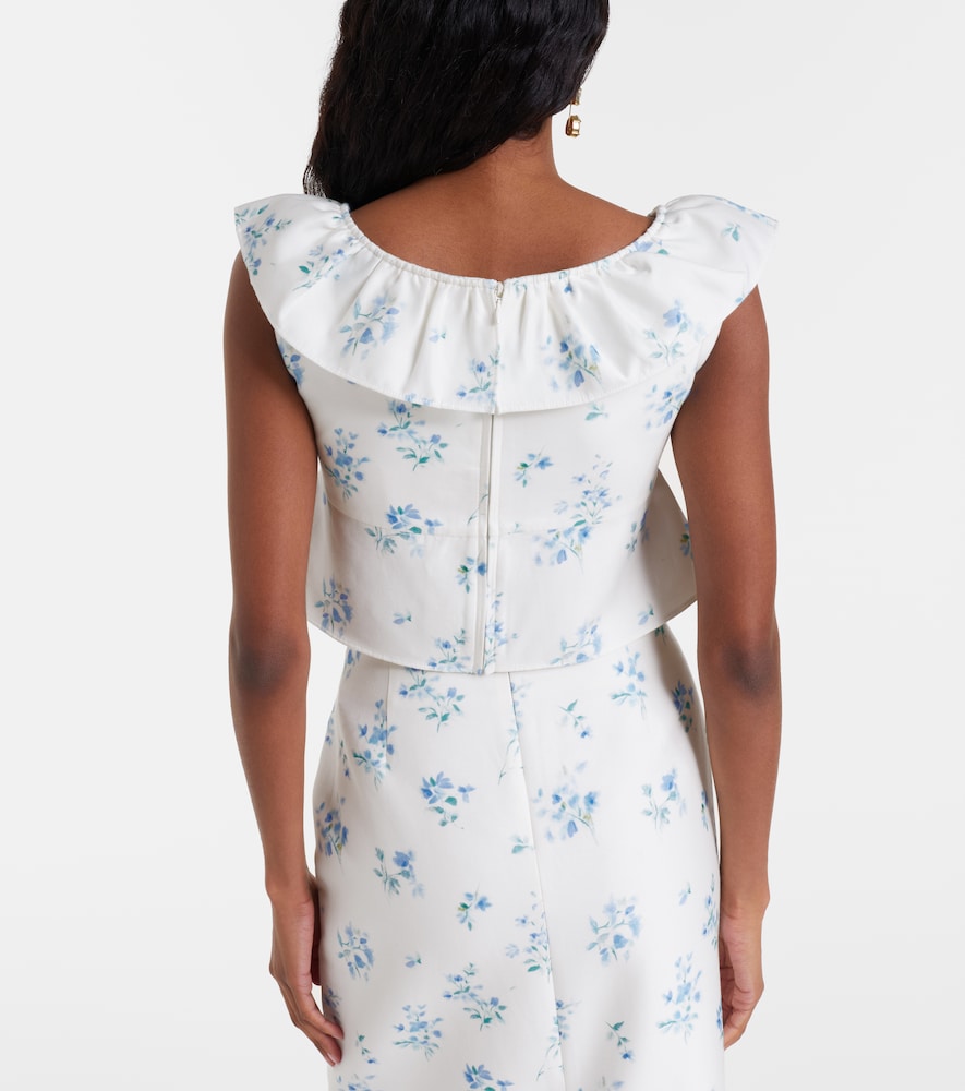 Shushu/Tong Floral Ruffled Cotton And Top