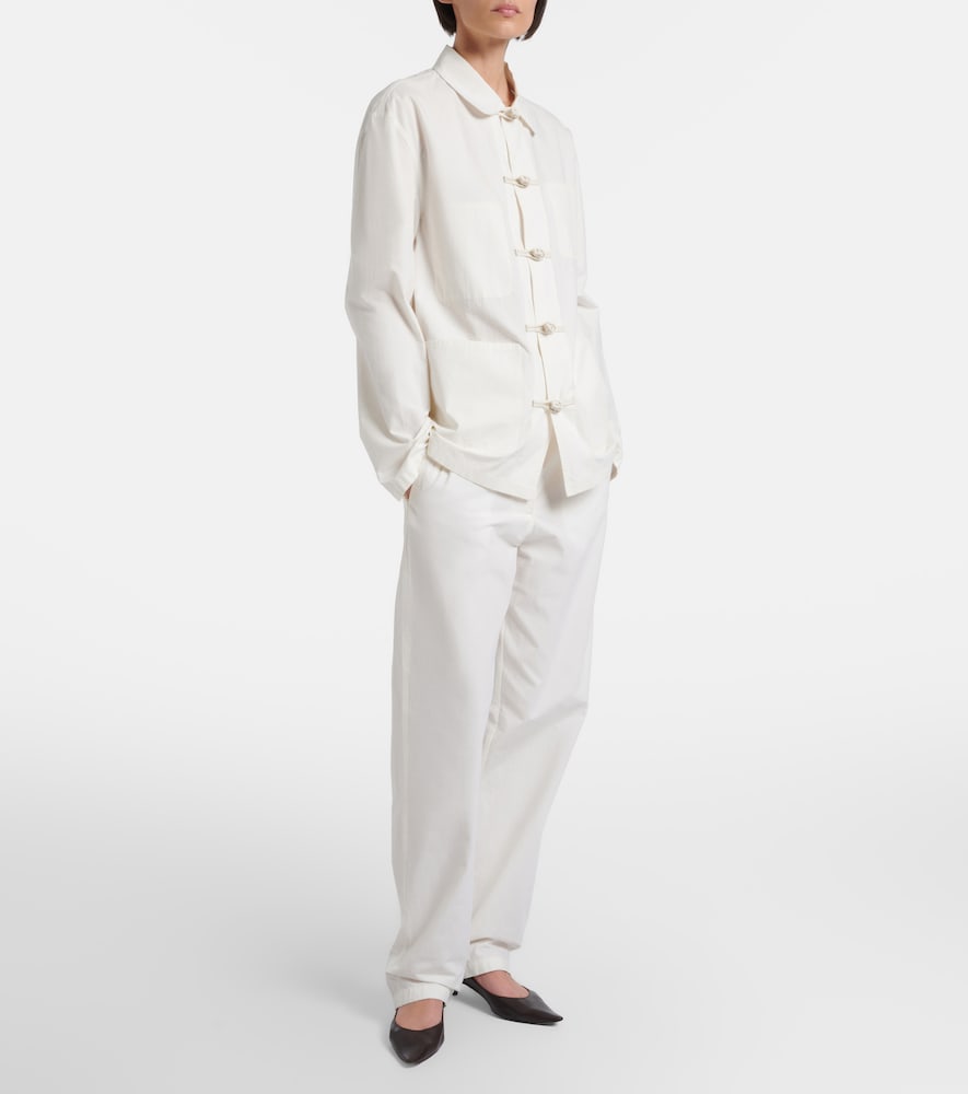 The Row Fael cotton poplin straight pants