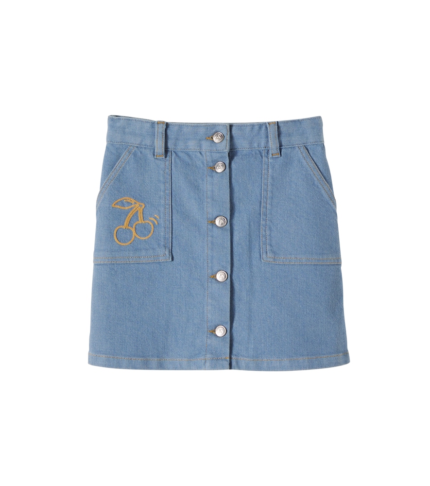 Gonna Dexie di jeans con ricamo