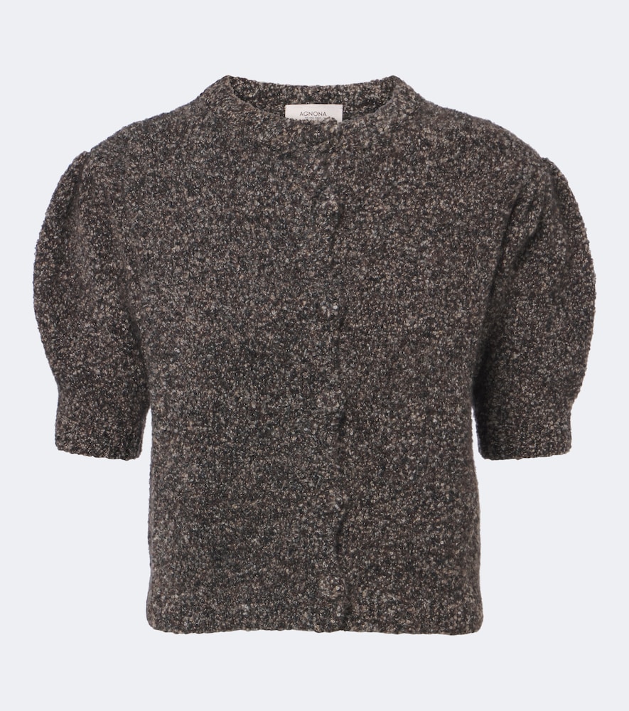 Cardigan in cashmere, seta e lana