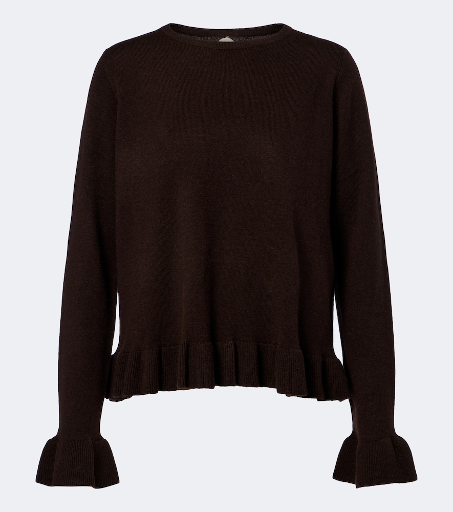 Jardin des Orangers Ruffled virgin wool and cashmere sweater