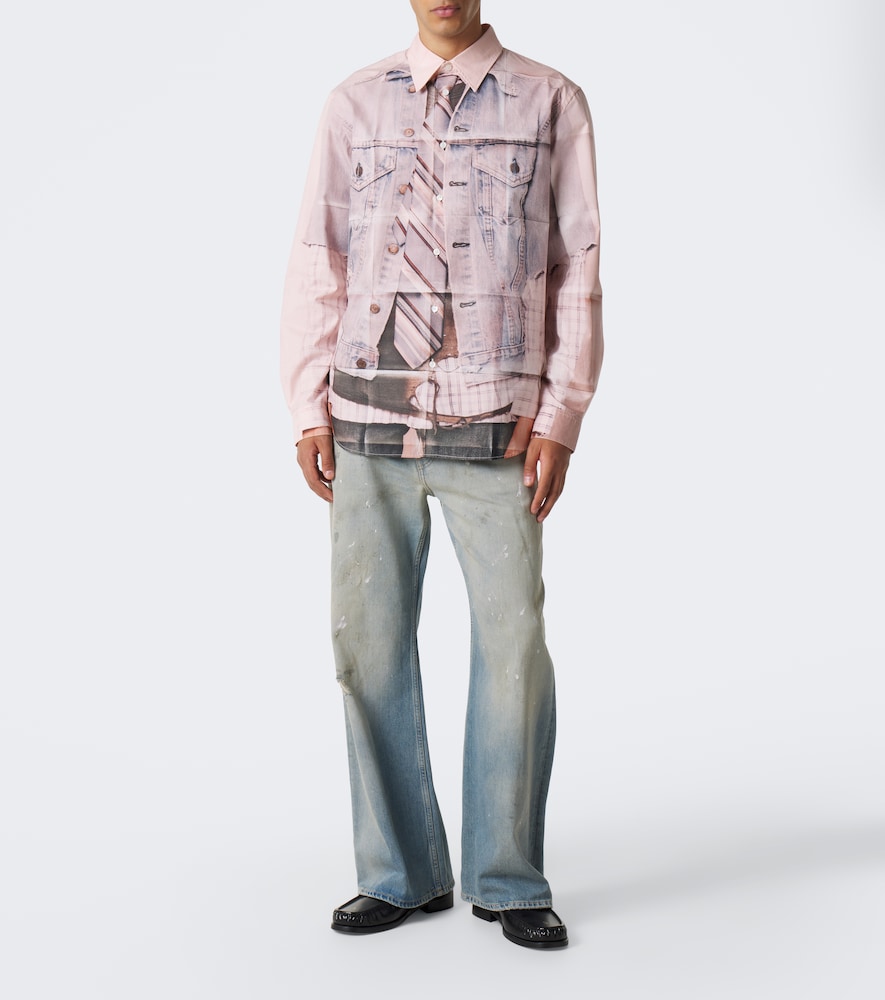 Trompe-L'Œil Cotton Poplin Shirt