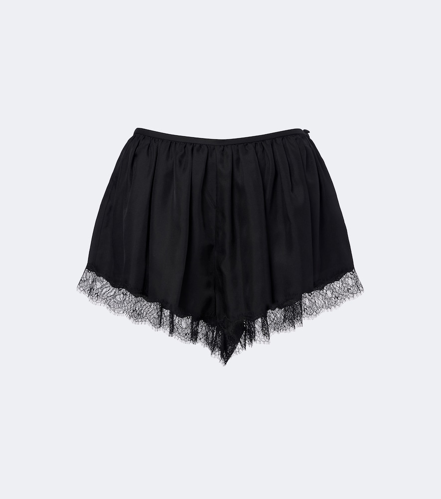 Shorts Georgina in seta con pizzo