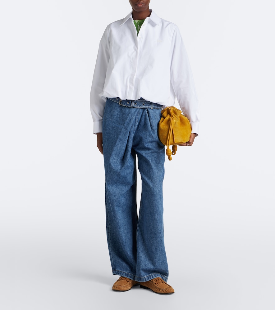Cropped Cotton Poplin Shirt