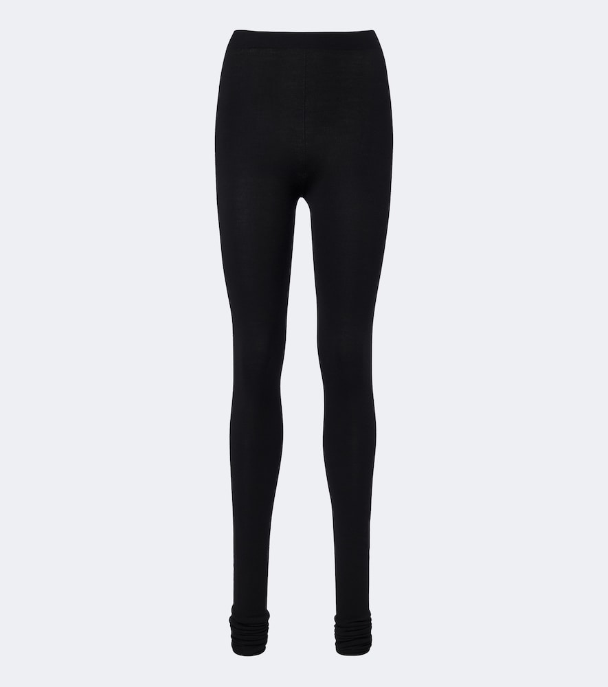 Bottega Veneta Wool Leggings In Black
