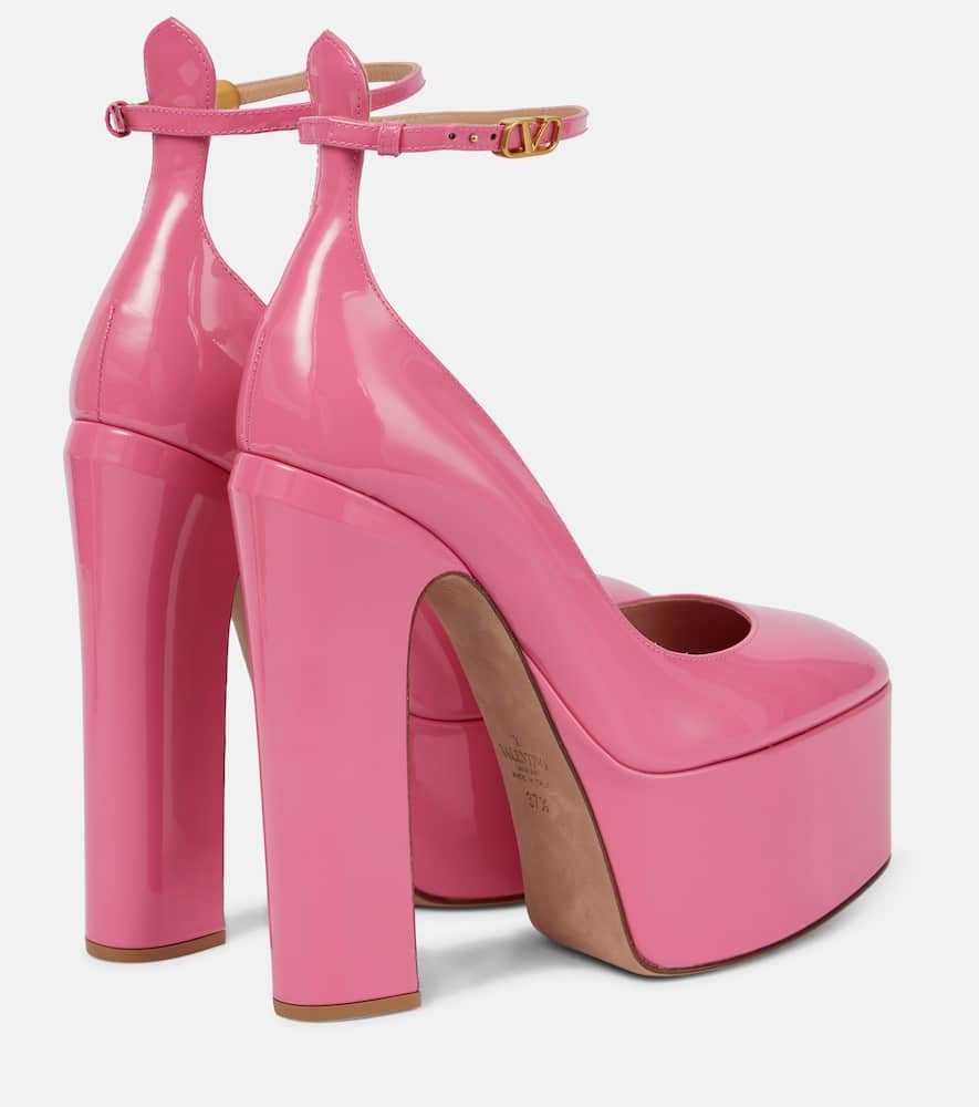VALENTINO GARAVANI TAN-GO PATENT LEATHER PLATFORM PUMPS