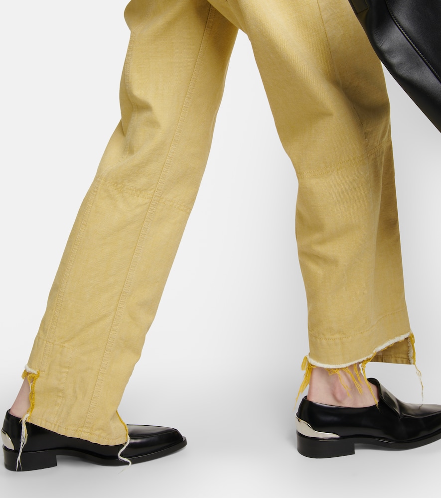 Jil Sander High-rise Wide-leg Denim Jeans In Yellow