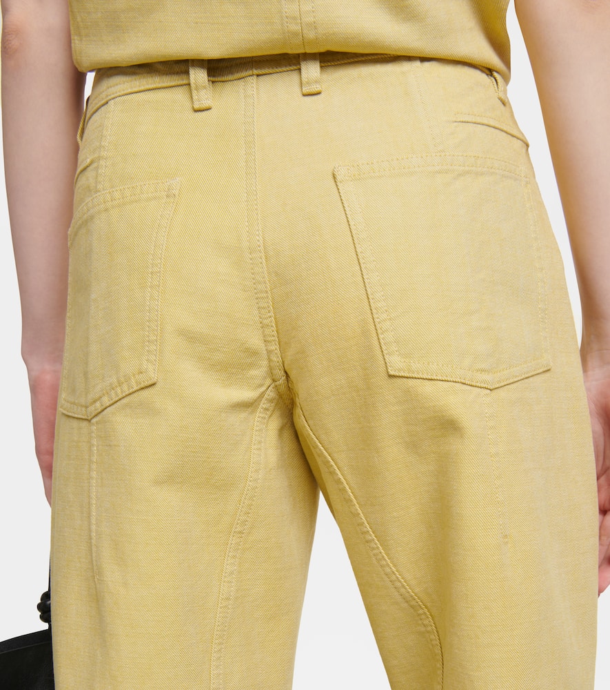 Jil Sander High-rise Wide-leg Denim Jeans In Yellow