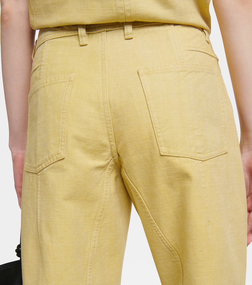 Shop Jil Sander High-rise Wide-leg Denim Jeans In Yellow