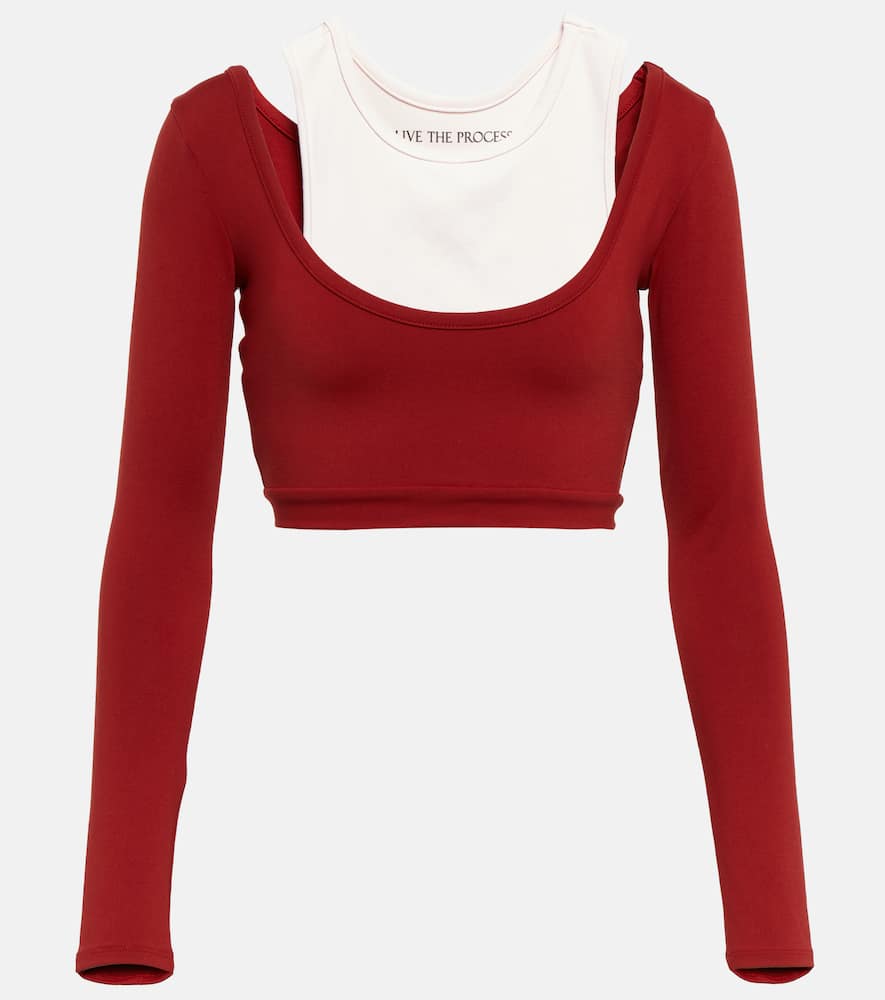 Live The Process Cropped sports top