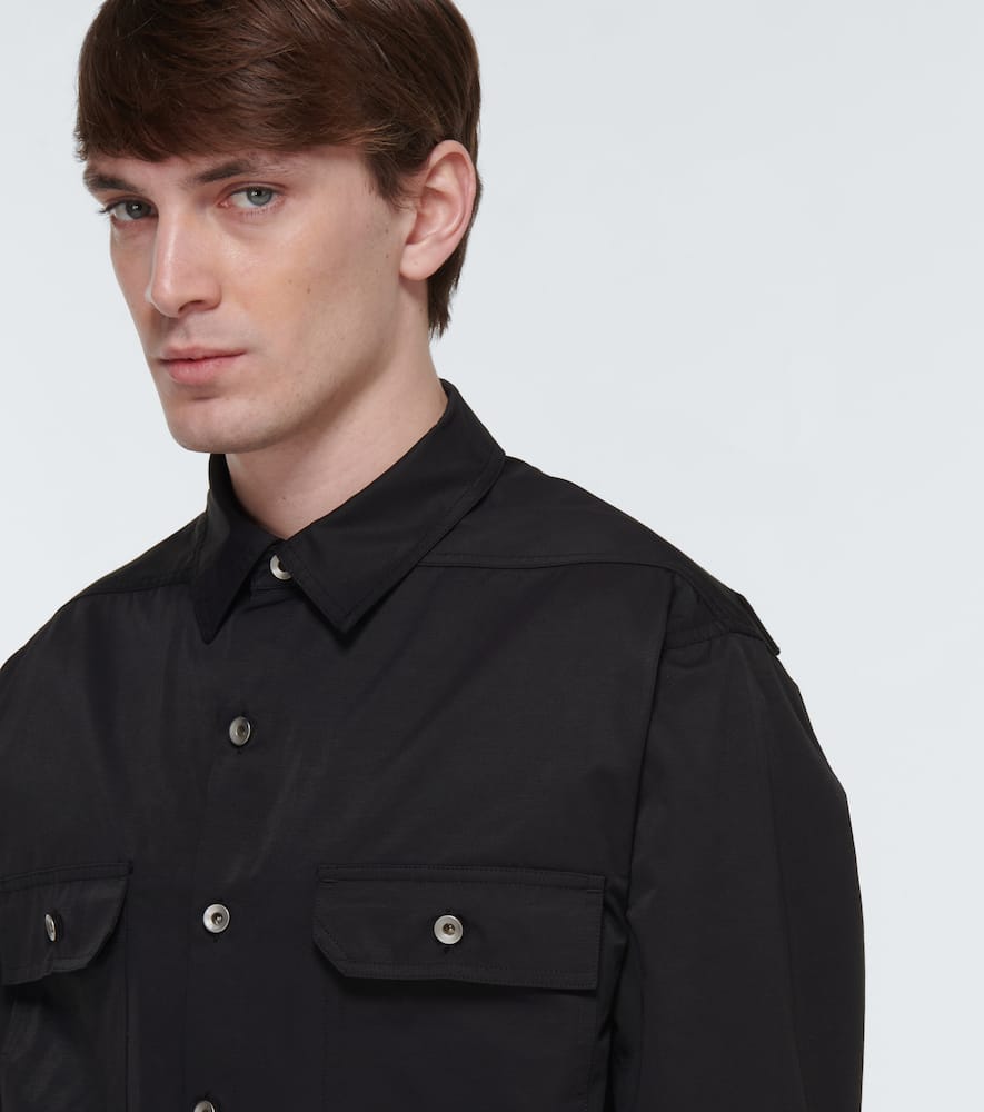 Rick Owens Drkshdw Cotton-blend Poplin Overshirt In Black