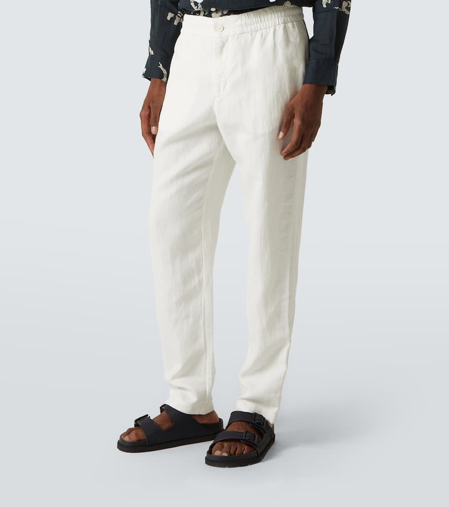 Shop Orlebar Brown Cornell Linen Pants In Sandbar