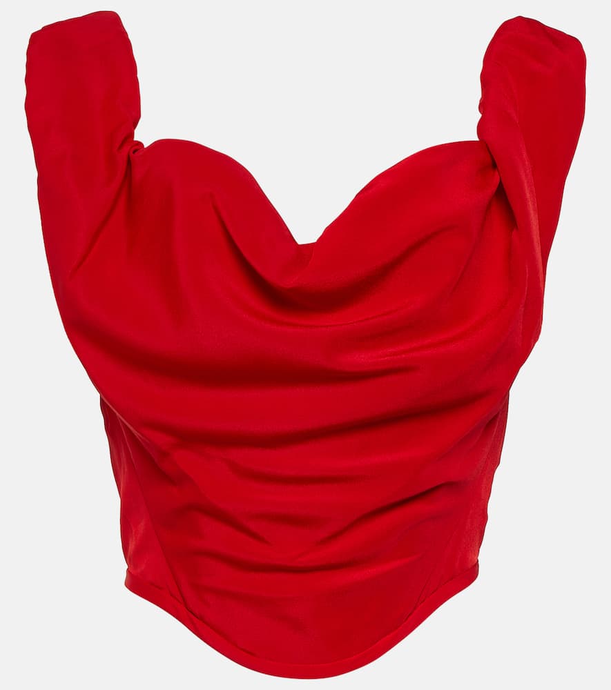 Vivienne Westwood Gathered Crêpe Bustier In Red