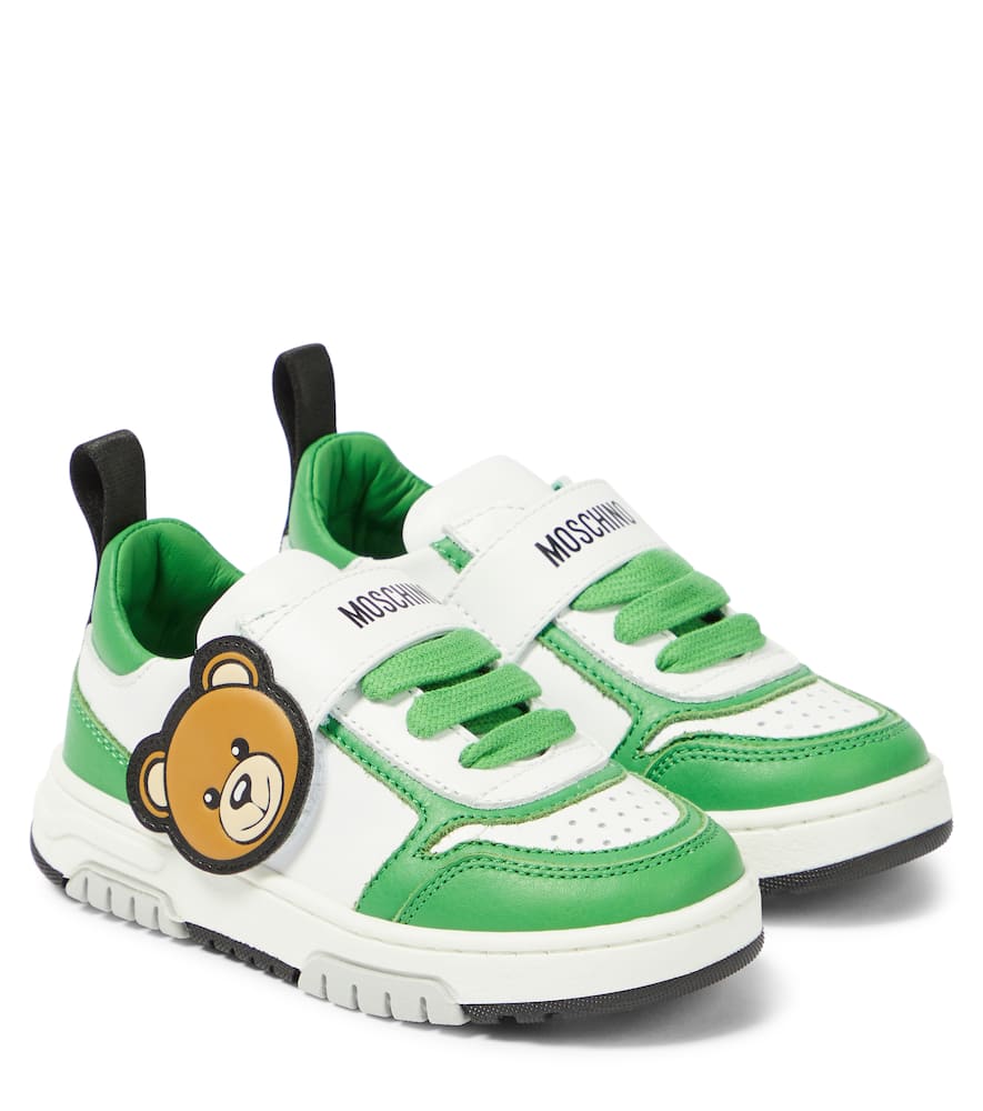 Moschino Kids Teddy Bear leather sneakers