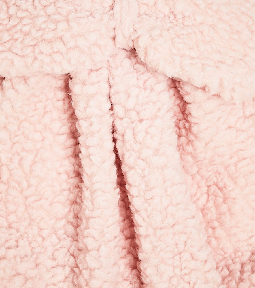 Caroline Bosmans Bow-detail Wool-blend Dress In Pink